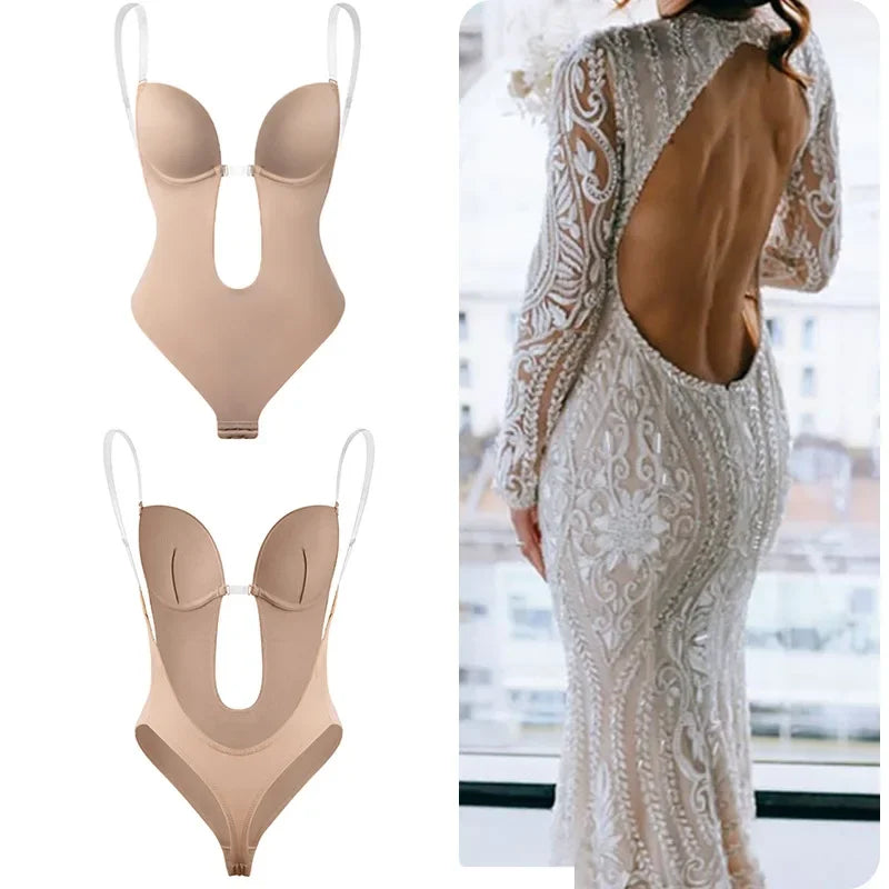 Premium Full Body Shaper - Backless Bodysuit with Tummy Control & Invisible Shaping